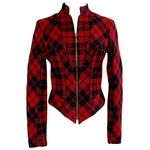 McQ by Alexander McQueen Jackets & Blazers - MCQ Alexander McQueen Wool Blazer Buffalo Plaid
